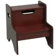 Wildkin Wooden Two-Step Stool for Kids and Adults, Perfect Kitchen Step Stool or