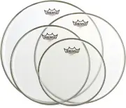 Remo Ambassador Clear 4-piece Tom Pack - 10/12/14/16 inch (5-pack) Bundle