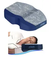 . Ergonomic Side Sleeper Contoured Pillow for Neck & jaw Comfort. CertiPUR-US...