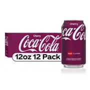 Coke Coca=Cola CHERRY Soda Pop (1) 12 Pack of 12 Oz Cans