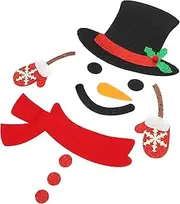 Toyvian Christmas Snowman Wall Sticker Dark Window Stickers Outdoor Decorations Festive Snowman Design Home Decor