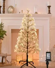 Lighted Tree, 1000 LED 3.3 FT Christmas Home Decor - Plug-in, Timer, Warm White