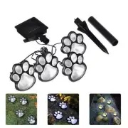 Outdoor String Lights 4Pcs Paw Print Led Solar Garden rechargeable Landscape & W