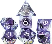 SDZ0014-04 Sirius Dice Role Playing Game Dice Set (7): Sharp Midnight