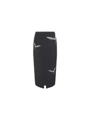 [DAVID KOMA] Midi Skirt 10 BLACK/SILVER