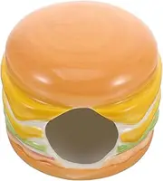 FONDOTIN Lovely Hamster Hideout Ceramic Nest Cooling House Bed for Small Pet Guinea Pig Hideout Hideaway