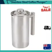 1x Insulated Coffee Tea Plunger 1000ML - French Press Stainless Steel | New AU