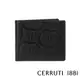 【Cerruti 1881】頂級 義大利 小牛皮4卡零錢袋短夾 NINO(黑色 CEPU05410M)