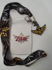 Zelda Skyward Sword Lanyard Necklace Metal Charm Keychain ID Holder 2016