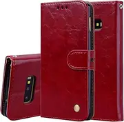 Compatible with Samsung Galaxy S10e G970F Wallet Magnetic Closure Case Cover,Compatible with Samsung Galaxy S10e G970F Flip Kickstand Case Red