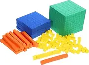 KOMBIUDA Mathematical Model Boys and Girls Math Manipulatives Plastic Math Cubes Counting Blocks Primary Education Tools