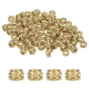50pcs M5 Threaded Inserts Brass Heat Set Insert M5x4mm, OD 7mm Knurled Nuts