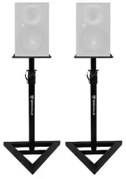 (2) Rockville Adjustable Studio Monitor Speaker Stands For Mackie XR624 Monitors