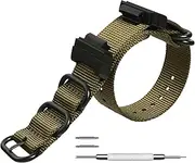 [uEmoh] Nylon Strap Replacement Watch Bands Compatible with Casio G-Shock Watch Model GA-100 / GA-110 / GA-100C / GA-300 / GA-120 / GA-200/ GD-100 /GA-140/GA-735/GA-800/DW-5600/DW-5610/DW-5305/DW-6900/GW-6900
