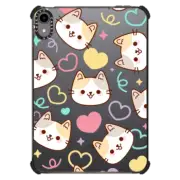 iPad mini (6th gen) iPad Impact Case Cute Calico Cat with Heart Doodle - Kawaii Kitten Animal with Love