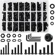 1120 Pcs Metric Screw Assortment Bolts and Nuts Kit M3//M5/M6 Grade 10.9 Alloy Steel
