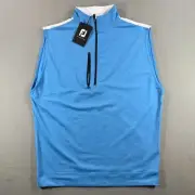 FootJoy Vest Mens Small Blue NWT Stretch Wicking AntiMicrobial Quarter Zip