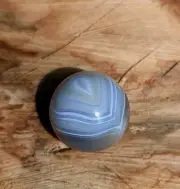 AGATE MARBLE SPHERE, 20MM BLUE AGATE QUARTZ CRYSTAL, URUGUAY AGATE MARBLE