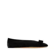 [Ferragamo] Ferragamo Vara Bow-detail Ballet Flats 8.5 US BLACK