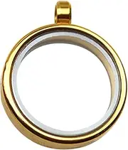[CIMAXIC] Locket Pendant Beading Thread Gold Heart Locket Necklace Necklaces Bracelet Charms Letter Necklace Beads Holder Chains Evil Eye Necklace Clasp Bubble Necklace Aluminum Alloy Golden