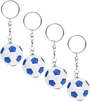 LALADEFIEE 4Pcs Football Keychain Cute Key Hanging Charms for Backpack Soccer Match Favors Eye Catching and Key Chain Pendants Fun for Sports Lovers