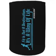 Alcohol Stubby Holder - Fit Is Not A Destination - Funny Novelty Birthday Gift Joke Beer Can Bottle