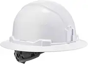 Ergodyne Skullerz 8971 Class E Hard Hat with Light Mount, Full Brim, Padded Top Pad and Sweatband Included, ABS Hardhat, White