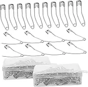 Uonlytech 200Pcs Decorative Safety Pins Curved Stainless Steel Safety Pins for Clothing Quilting and Crafts Versatile Pins for Fixing Objects and Fashion Accessories