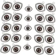 TEHAUX Evil Eye Charm Pendants 20pcs Alloy Jewelry Making Pendants for DIY Necklace Bracelet Earring