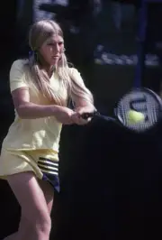 Andrea Jaeger Swings 1980s Tennis Photo
