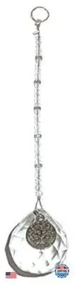 Sun Catcher Crystal with Charm, Rear View Mirror Car Charm Ornament, Hanging