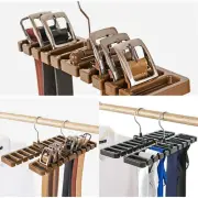 Tie Belt Closet Wardrobe Rack Storage Hanger Holder Shelf Scarf Organizer Tool