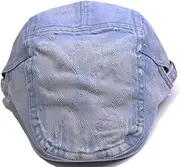 [BLUEGLORY] Cotton Adjustable Denim Distressed Flat Newsboy Caps for Men, Ivy Beret Cap, Cabbie Hat