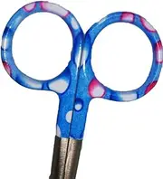 Nurses Scissors (Approx 5" 13cm) Blue Bubbles Lacquered Handle Design