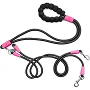 Hands Free Double Dog Leash, No Tangle Double Dog Leash, Adjustable Handles Fit Small, Medium and Large Dogs