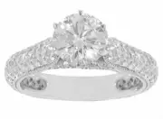 2.40 ct Gorgeous Ladies Round Cut Diamond Engagement Ring Pave Setting 14 kt