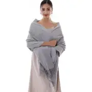 Winter Scarfs for Women Pashmina Shawls Wraps for Evening Dresses Light Grey