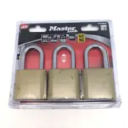 Master Lock 4-Digit Combination Padlock 1.5" in Beige 875TRILF (3-Pack)