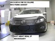 Lebra Front End Mask Cover Bra Fits Volkswagen CC R-Line 2013-17 W/O Park Assist