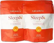 LifeLab & Co. Sleep & Powder | 300g Sleep Powder with Magnesium Citrate, Glycine, Vitamin B5, Reishi Mushroom, Potassium Iodide & Blue Chamomile with Apigenin | 30 Servings & Cacao Flavour