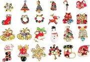 ADOCARN 24pcs Christmas Nail Stickers Xmas Charms for Nails Christmas Nail Jewels Nail Rhinestones and Charms Xmas Nail Charms Christmas Nail Decals Xmas Nail Sticker Nail DIY Charms Alloy