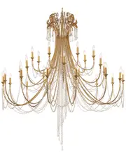 Crystorama Arcadia 28 Light Antique Gold Chandelier