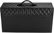 Car Foldable Leather Storage Box Trunk Supplies Multifunctional Fit for Abarth Fiat Grande Punto Tipo Stilo Ducato(Carbon)