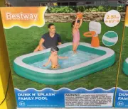 INFLATABLE POOLS DUNK & SPLASH FAMILY POOL 2.51m BY BESTWAY QUALITY 3+ NEW AUS