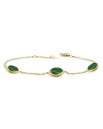 Bloomingdale's Fine Collection Malachite Station Bracelet in 14K Yellow Gold