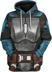 [eioaner] Pullover Hoodie Sweatshirt Bo Katan Kryze Hoodie Coat 3D Printed Jacket Halloween Cosplay Costume