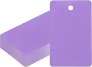 uxcell Plastic Shipping Tags with Wire, 50 Pcs 2-1/16" x 1-5/16" Waterproof Blank Labels Hang Tag with String for Outdoor Luggage Product Identification Price Marking, Purple