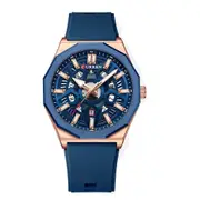 Fashion Creative Design Watches Men Quartz Silicone Strap Date Wristwatches for Male Clock with Luminous Hands