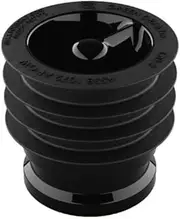 Green Drain Inc 2" Waterless Trap Seal - Floor Drain Seal - Black Silicone & ABS Plastic Combination - Universal Plumbing Code Certified