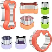 Dog Cookie Cutter Set - Dog Bone and Dog Paw Print Cookie Mold for Homemade Treats - Stainless Steel Cookie Cutter molds for Kids Suitable for Cakes and Cookies (Assorted Sizes)